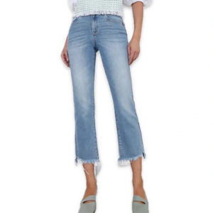 Insane Gene Straight Crop Raw Hem Jeans